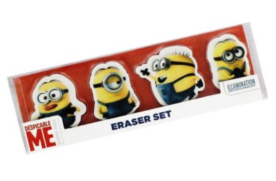 Despicable Me Minions Radiergummi Set Minions Schreibwaren 4 Stück Minion Gummis