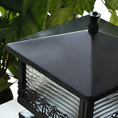 Modern Pillar Lamp Outdoor Post Light Garden Pillar Lighting Black Post Lamp - Picture 7 of 8