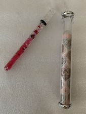 NEW 2 Way Tele-Kaleidoscope Pink  Clear Glass Prismatic Oil Wand