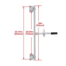 1 X 36'' Trailer Door Zinc Cam Bar Lock Kit Hinged Hasp Latch Handle Kit