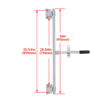 1 X 36'' Trailer Door Zinc Cam Bar Lock Kit Hinged Hasp Latch Handle Kit