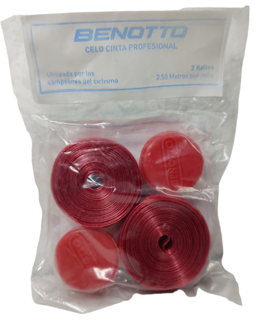 1 Benotto Smooth Red Handlebar Tape Cello Bar pack Vintage Bicycle New cinta