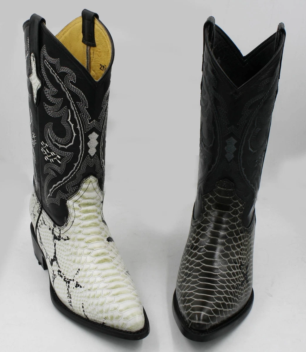 Men s python snake skin Print cowboy boots western exotic biker J