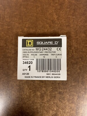MG24432 Square D C60N Supplementary Protector - Circuit Break 10A, 1P (New)