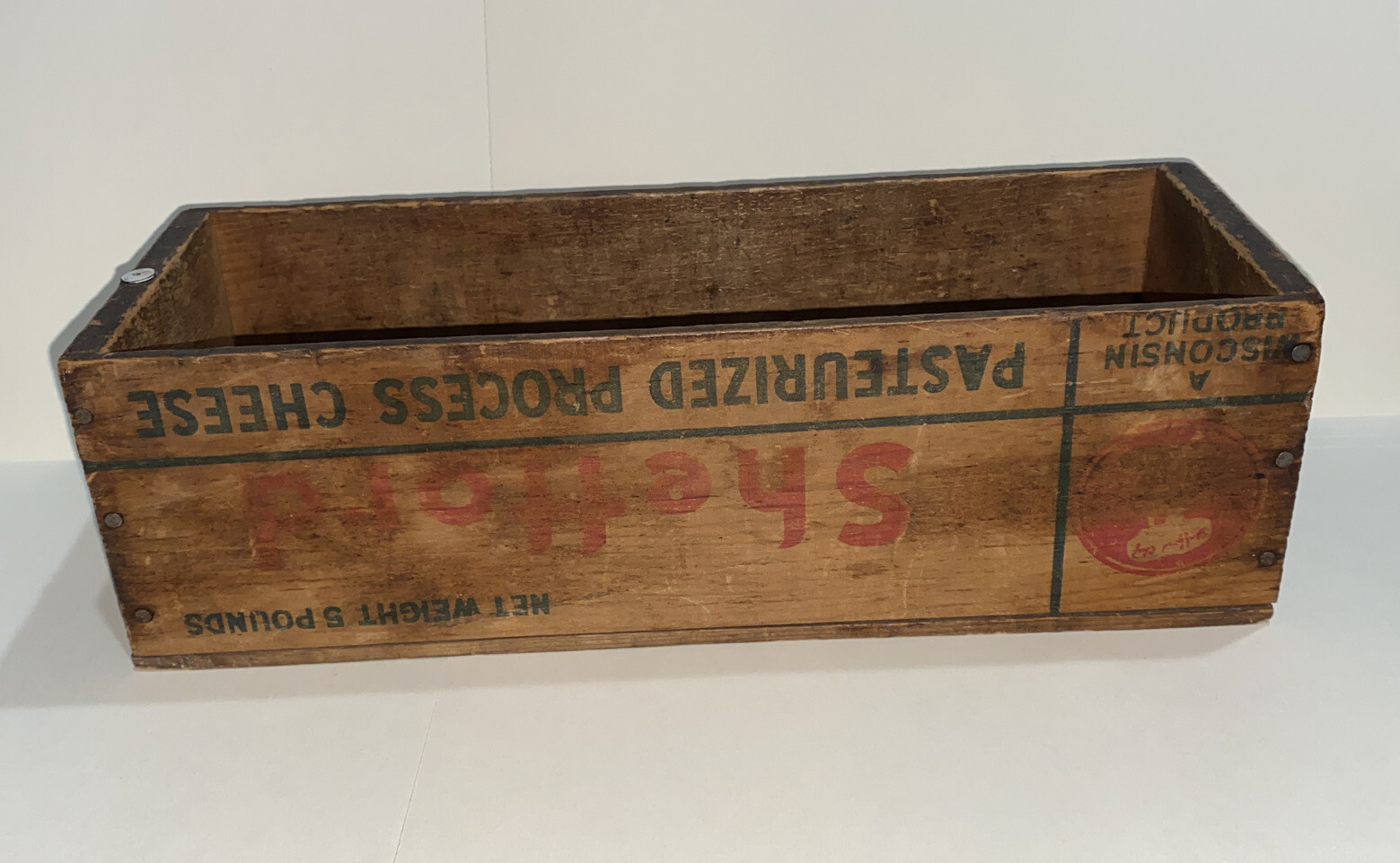 Vintage Shefford Wood Cheese Box 5lbs. Rustic Farmhouse Décor. F eBay