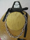 Womens NWOT 2pc Von Maur sexy black ribbon silver chain necklace earring set — photo 2