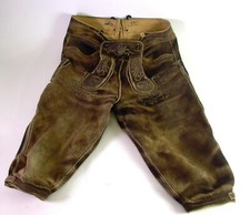 alte sämige  Hirschlederhose - Trachten Lederhose