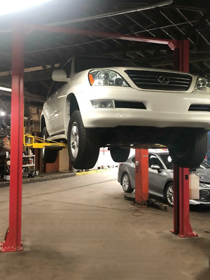NEW 2 Post Overhead 10000 Lbs Automatic Release Mechanic Lift hoist + Handlejack