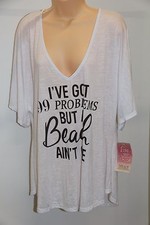 NWT Miken Swim Swimsuit Bikini Cover Up Tunic Size S White Beach Dress