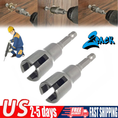 2PC Hurricane Shutter Drill Bit,Wing Nut Drill Bit,Wingnut Socket,Power Wing Nut
