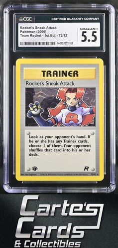 Rocket's Sneak Attack (1st Edition) graded CGC 5.5 for sale on eBay