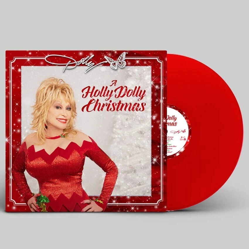 DOLLY PARTON A Holly Dolly Christmas NEW SEALED 2020 LP French Import Red Vinyl  - Image 3 of 3