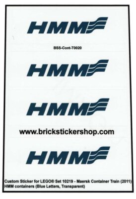 Custom Sticker - Container HMM (blue letters)
