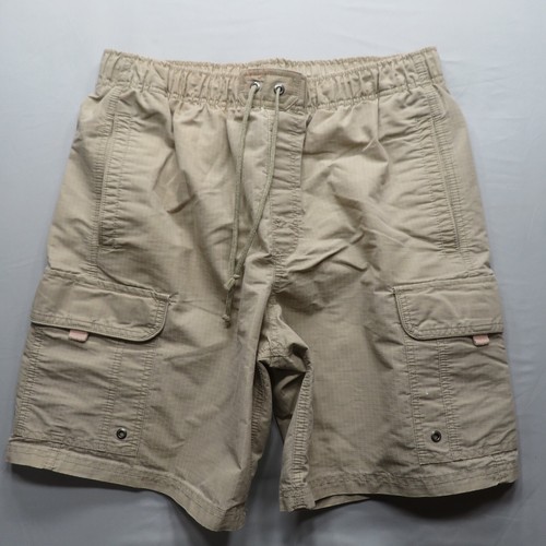 BREAKWATER Men's SZ M Biege Cargo Swim Board Surfing Solid Built-in Mesh Brief - Picture 2 of 9