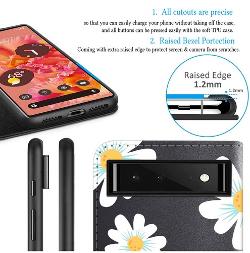 Elegant Personalised Leather Case Cover For Google Pixel 8 Pro 7A 6A PU Leather - Picture 83 of 84