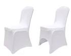 Flat and Arched Front Wedding Chair Covers Elasticated White Spandex / Lycra