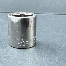 Craftsman 11/16 3/8 Drive 6 Point SAE Shallow Socket CMMT43006