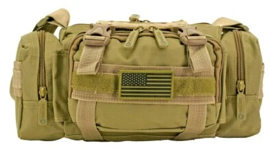 EastWest USA Tactical MOLLE Attachable Military Range Gear Bag DESERT TAN