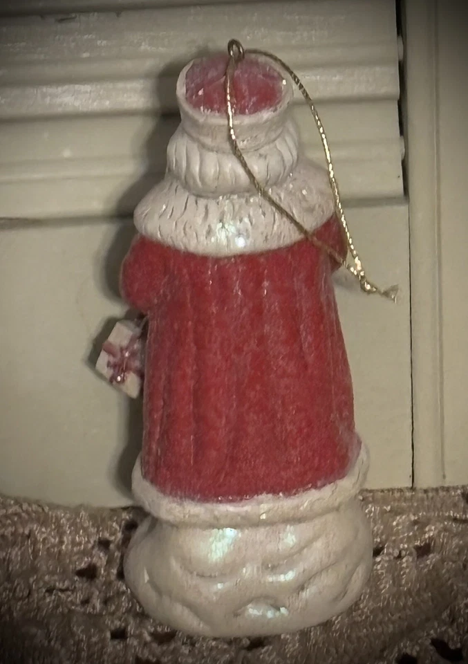 Old World Father Christmas At Home America Santa Claus Mica Sparkle Ornament - Image 4 of 4