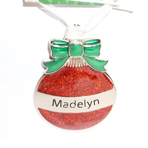 Ganz Metal Christmas Ornament Ball Red Personalized Pick Name Collectible NWT JB - Picture 60 of 72