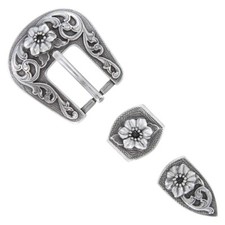 10-3 Piece Western Silver tone Ranger Belt Buckle Sets for 3/4" belt Brand New 