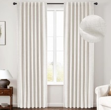 Inovaday 100 Blackout Curtains Beige 50 X 96 2 Panels Linen New Modern