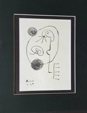 Joan Miro "L'arbre Des Voyageurs IV" Matted offset Lithograph Limited Ed. 1972