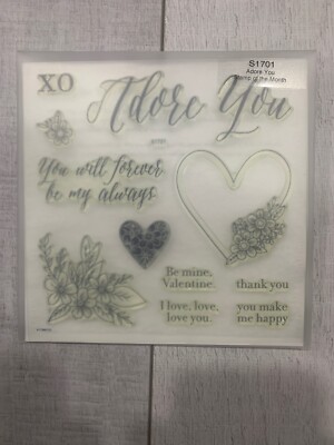 CTMH Stamp Of The Month - Adore You S1701 *New, but has gotten wet*