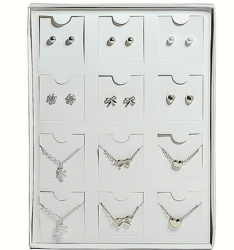 Christmas Advent Calendar Jewellery Pendant Necklace and Earring Gift Set - Picture 2 of 2