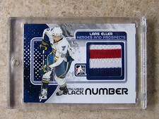 10-11 ITG H&P Heroes Prospects LARS ELLER Game-Used Number Black /6
