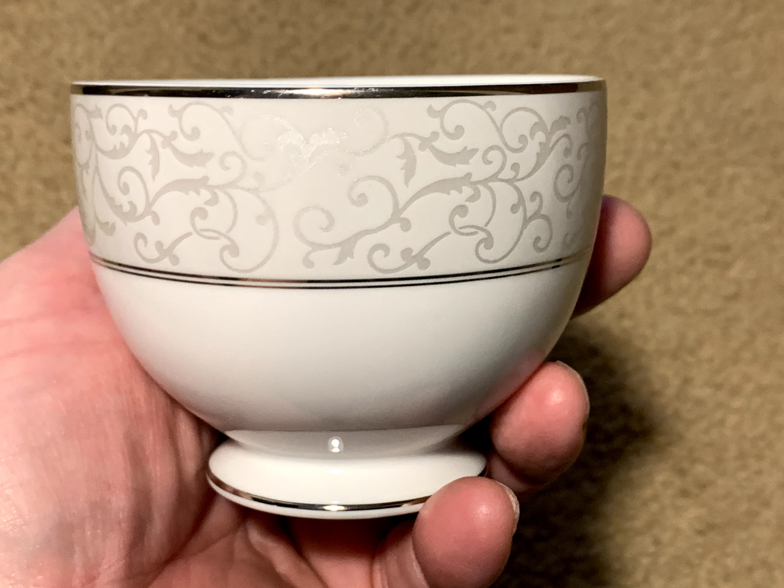 Coffee/ Tea Cups 9 oz Mikasa Parchment New L3438 Dishwasher Safe ( lot of 2 )