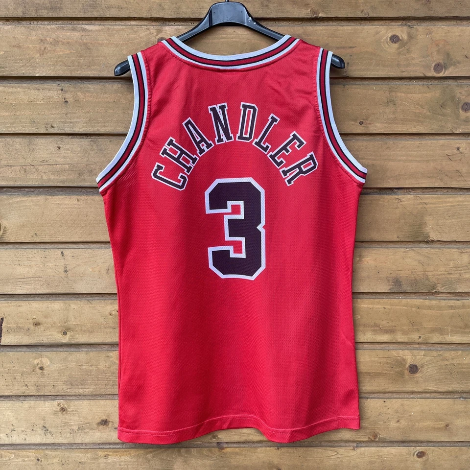 Винтажная футболка чемпиона Тайсона Чендлера No3 Chicago Bulls баскетбол НБА красная размер L - Изображение 2 из 4