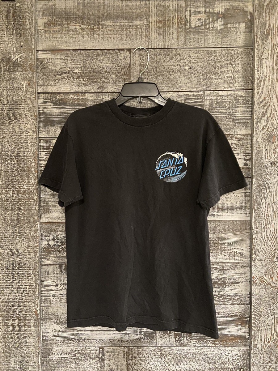 Santa Cruz Skateboard Black T Shirt Mens Size Medium Good
