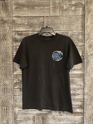 Santa Cruz Skateboard Black T Shirt Mens Size Medium Good