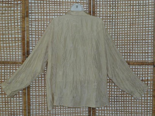 Chicos SILK Tonal Embroidered Tropical Tribal Life+Animals Top or Jacket~3=56"B - Picture 10 of 12