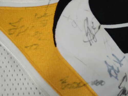 Camiseta de hockey autografiada de los Pittsburgh Penguins CCM NHL juvenil L/XL ¡Leer por favor!!! - Imagen 7 de 9