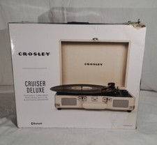 New Crosley Cruiser Plus Portable Turntable with Bluetooth Out White CR8005F-WS