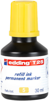 edding T 25 Permanentmarker Nachfülltinte gelb 30 ml