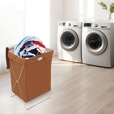 Laundry Basket Hamper Washing Storage Basket Bag Folding Hamper 35*25*58.5cm