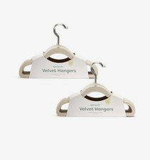 baby non slip velvet hangers Set Of 2 - 40 Hangers Total 20 Each - Oat