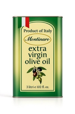 Montinaro Italian Extra Virgin Olive Oil   3 Liter 101 fl oz Tin   Cold-Press...