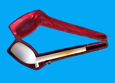 Antique Extra Fine Quality Sea Foam Smoking Pipe with Tobacco Smoking Case