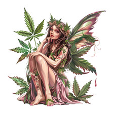 Stoner Fairy Vinyl Sticker Weed Fairy Decal 420 Marijuana Fairycore Stoner Gift