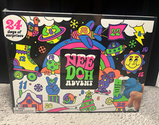 Schylling NeeDoh Reusable Door Advent Calendar, 24 Toys, Christmas Kids 5-12