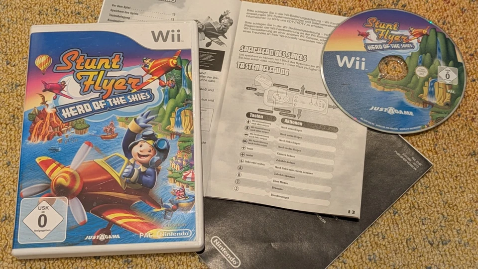 Wii Stunt Flyer Hero of the skies RVL-SSTP-GER RVL-006(EUR) 4260248310170 PAL