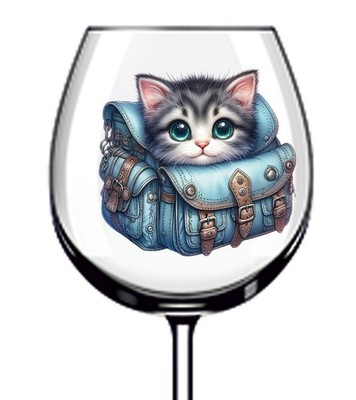 12x Baby Kätzchen Katze Vinyl Aufkleber Abziehbild Becher Weinglas Flasche Laptop Van