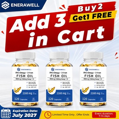 Omega 3 Fish Oil Capsules | 3x Strength 36,00mg EPA & DHA | Highest Potency