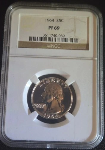 1964 Proof 69 Washington Quarter - FREE SHIPPING