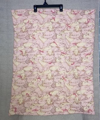 Girls Farmhouse Pig Baby Crib Handmade Quilt Farm Piggy comforter Blanket New
