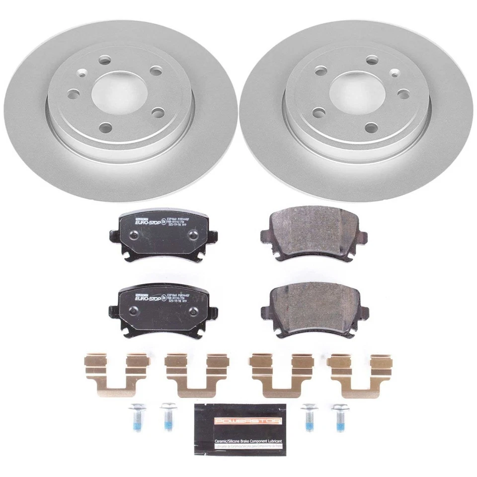 ESK4624 Powerstop Juego de 2 Ruedas Disco de Freno y Kits de Pastillas Traseras para Audi A4 Quattro Foto 2 de 2
